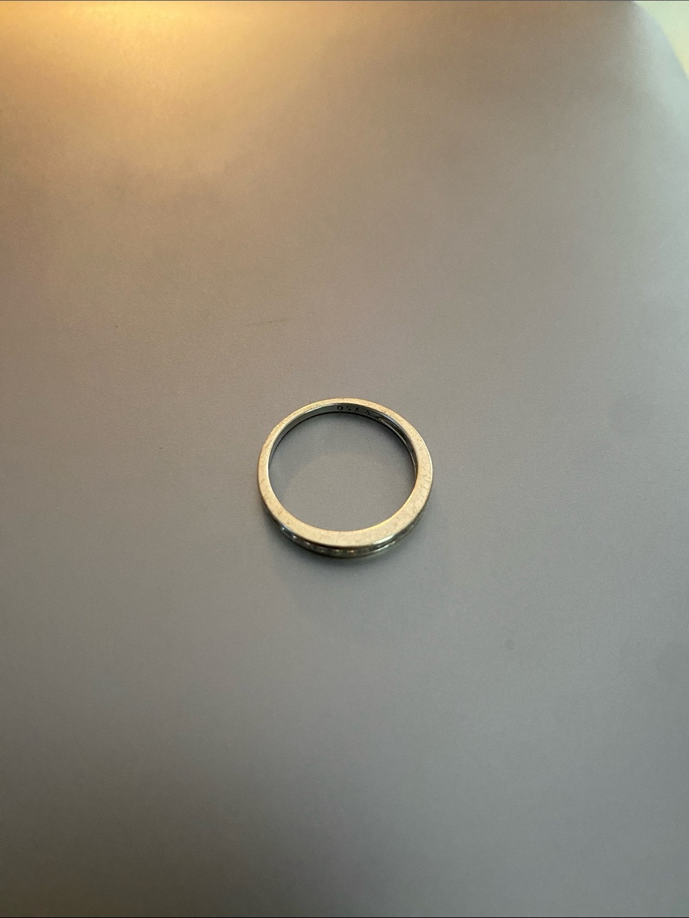 18K Solid Gold Channel Set Diamond Half Eternity Band, Stacking Ring - Picture 7 of 8